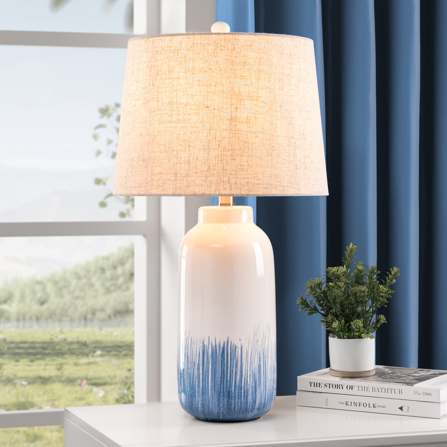 EDISHINE 26.2'' Ceramic Table Lamp-HLTL10B