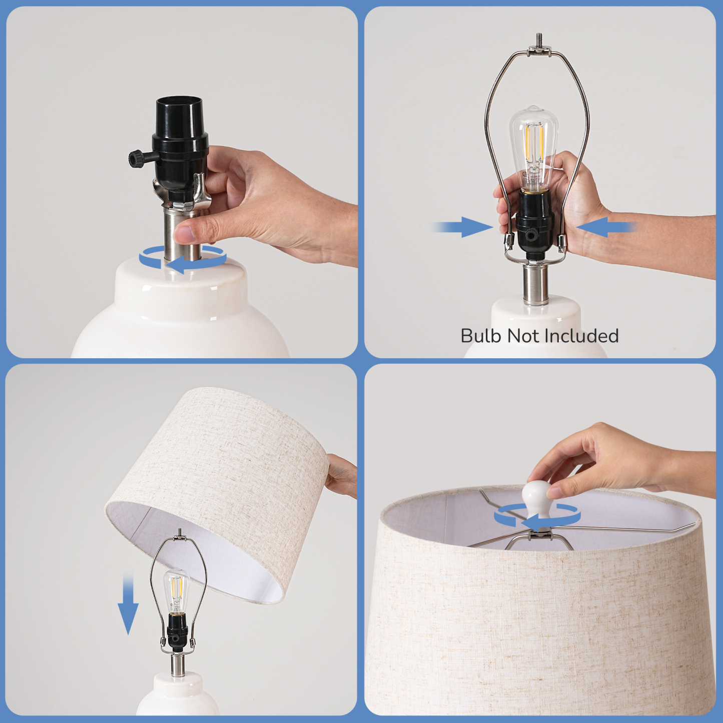 EDISHINE 26.2'' Ceramic Table Lamp-HLTL10B