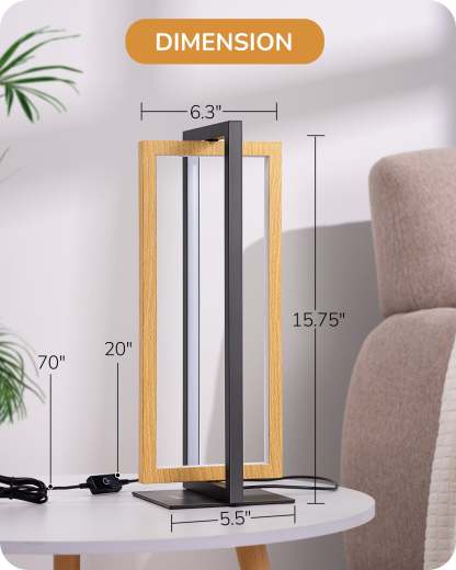 EDISHINE Minimalist  Stepless Dimmable LED Table Lamp with 3 Color Temperature-HLTL12D
