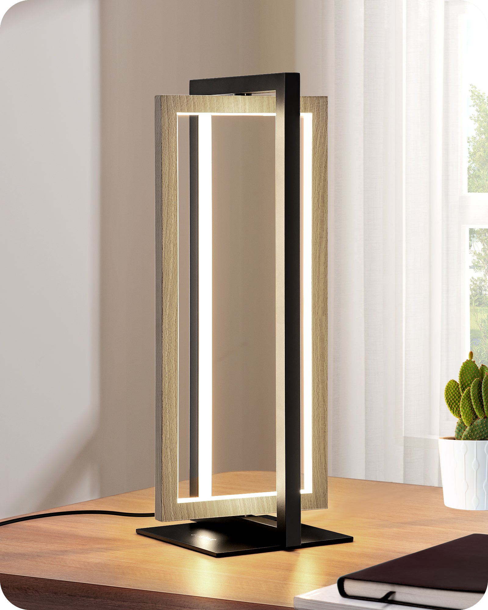 EDISHINE Stepless Dimmable LED Table Lamp with 3 Color Temperature-HLTL12E