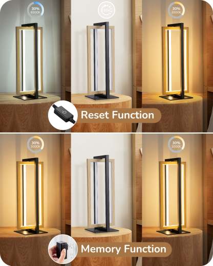 EDISHINE Stepless Dimmable LED Table Lamp with 3 Color Temperature-HLTL12E