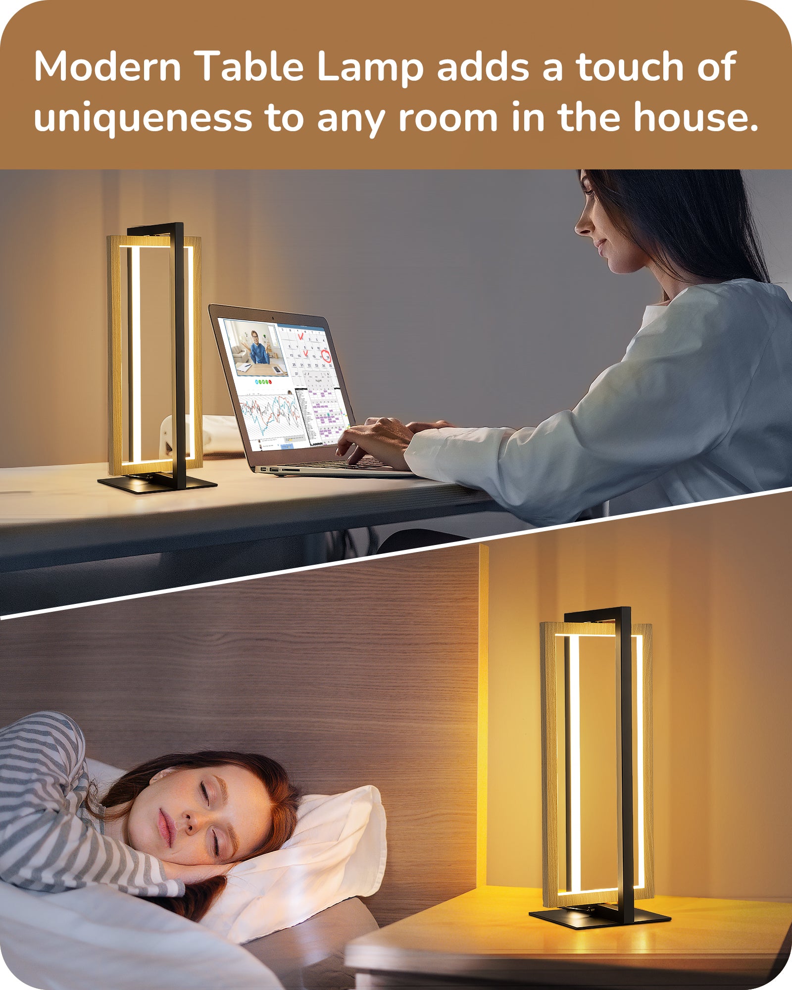 EDISHINE Stepless Dimmable LED Table Lamp with 3 Color Temperature-HLTL12E