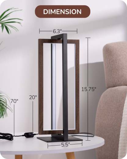 EDISHINE Modern Stepless Dimmable LED Table Lamp-HLTL12F