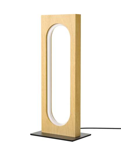 EDISHINE LED Table Lamp, 3 Color Temperatures, Dimmable, Touch Control,Memory Function, Original Wood Color-HLTL12H