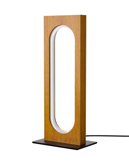 EDISHINE LED Table Lamp, 3 Color Temperatures & Dimmable, Touch Control, Memory Function, Dark Pearwood Color-HLTL12J