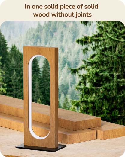 EDISHINE LED Table Lamp, 3 Color Temperatures & Dimmable, Touch Control, Memory Function, Dark Pearwood Color-HLTL12J
