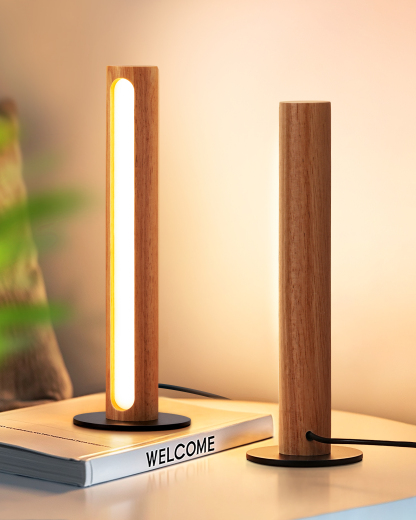 EDISHINE 2 Pack LED Table Lamp, 3 Color Temperature & Stepless Dimmable, Memory Function,Touch Control-ZHLTL12N2