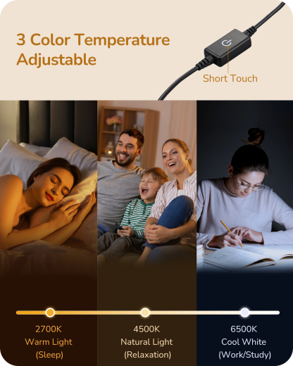 EDISHINE Upgraded LED Table Lamp, White-HLTL12S