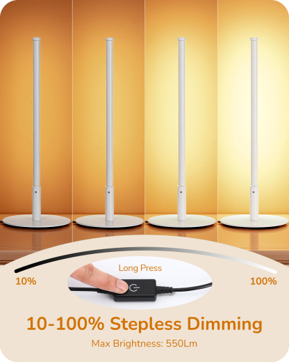 EDISHINE Upgraded LED Table Lamp, White-HLTL12S