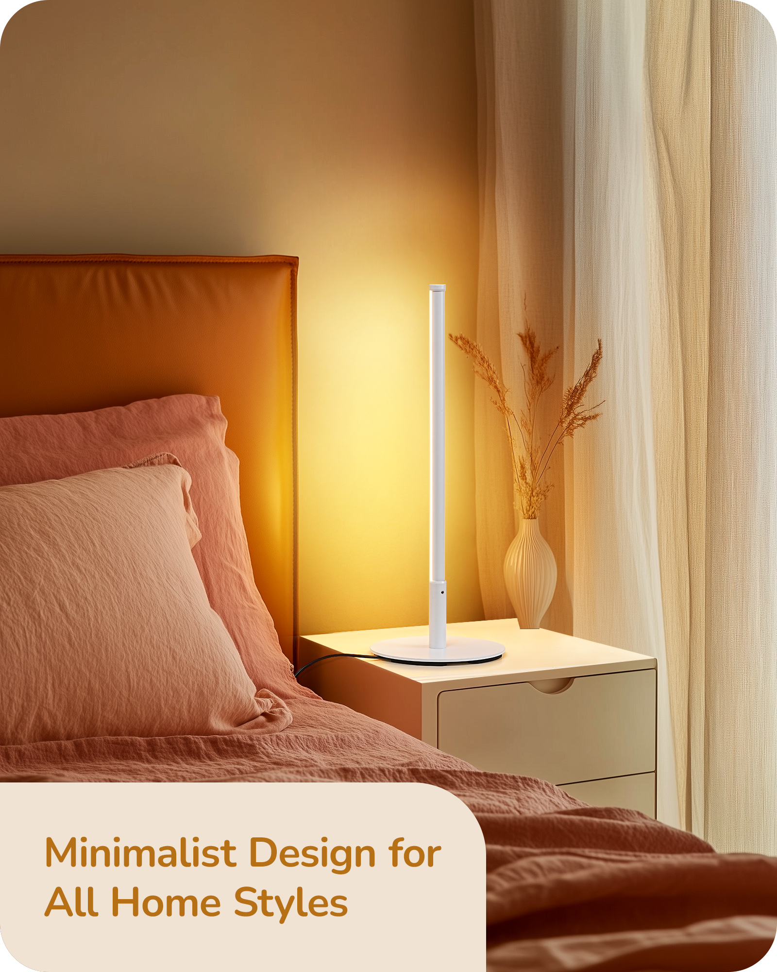 EDISHINE Upgraded LED Table Lamp, White-HLTL12S
