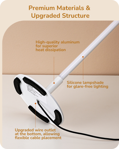 EDISHINE Upgraded LED Table Lamp, White-HLTL12S