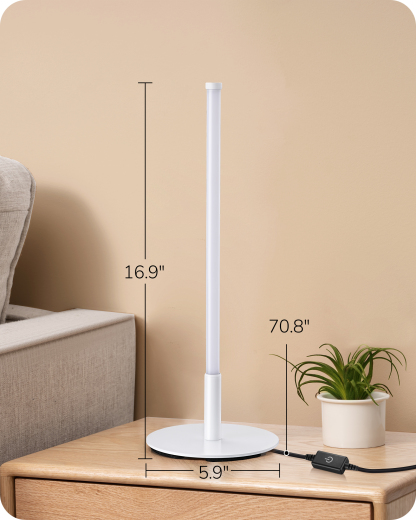 EDISHINE Upgraded LED Table Lamp, White-HLTL12S