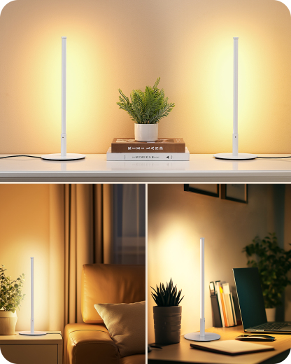 EDISHINE Upgraded LED Table Lamp, White-HLTL12S