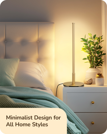 EDISHINE Dimmable LED Table Lamp with 3 Colour Temperature, Gold-HLTL12T