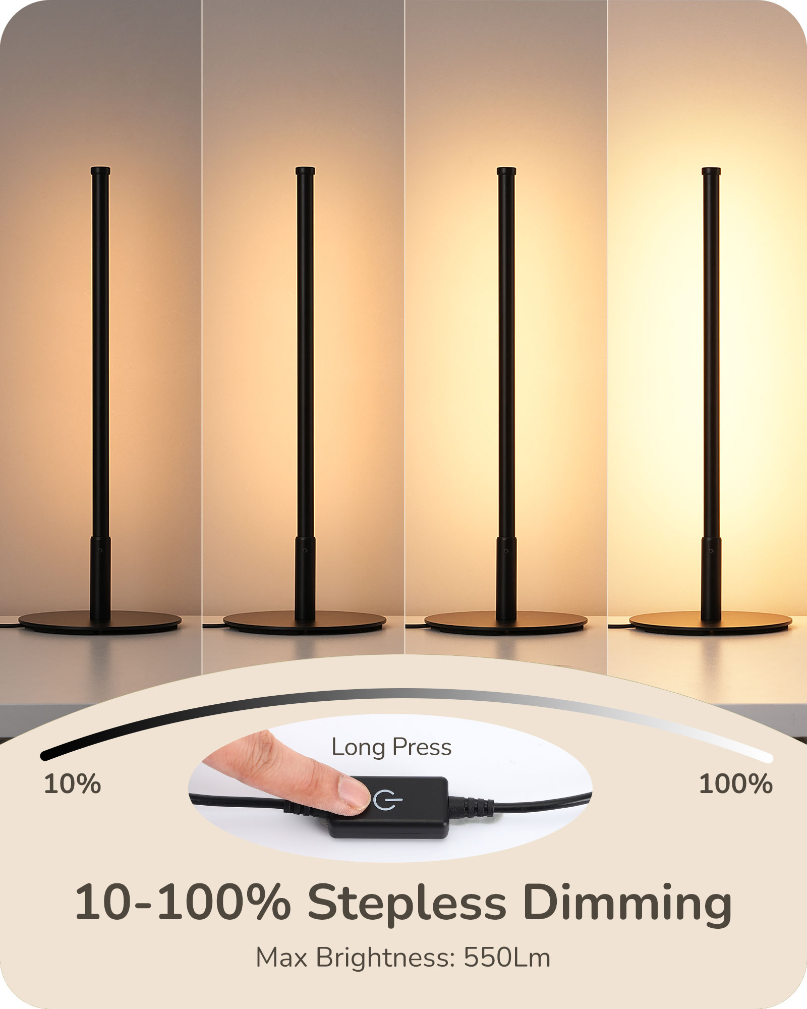 EDISHINE Dimmable LED Table Lamp-HLTL12U