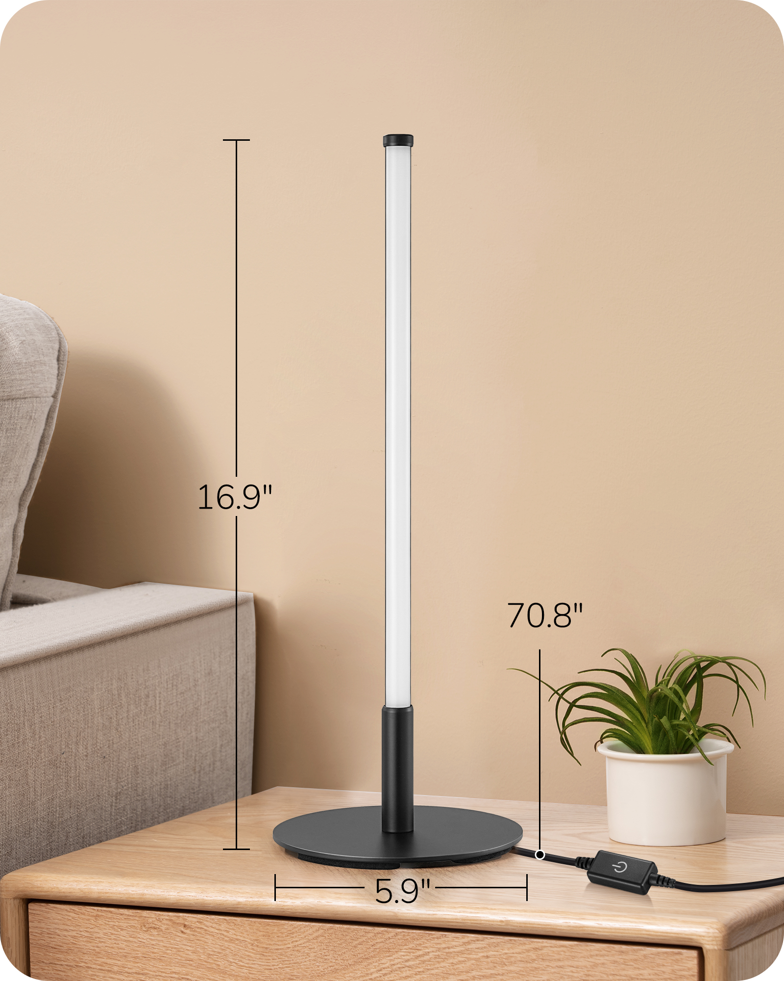 EDISHINE Dimmable LED Table Lamp-HLTL12U