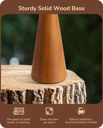 EDISHINE 2 Pack 13.58" Small Table Lamp, with Tree Hollowed Iron Lampshade, ON-OFF Switch, E26 Socket, Rosewood Color-ZHLTL15B2