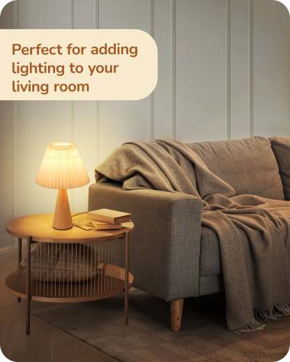 EDISHINE 2 Pack 13.58" Small Table Lamp, with White Pleated Lampshade, ON-OFF Switch, E26 Socket, Burlywood Base-ZHLTL15E2
