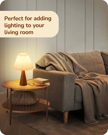 EDISHINE 13.58" Small Table Lamp, with White Pleated Lampshade, ON-OFF Switch, E26 Socket, Dark Rosewood Base-HLTL15F