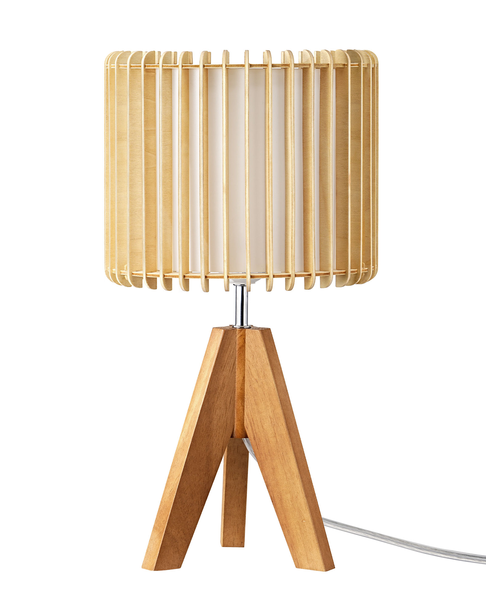EDISHINE 14.17" Small Table Lamp, Natural Wood-Colored-HLTL15J