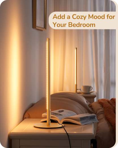 EDISHINE Gold LED Table Lamp with 3 Dimmable Color Temperature (2 Set)-HLTL22G