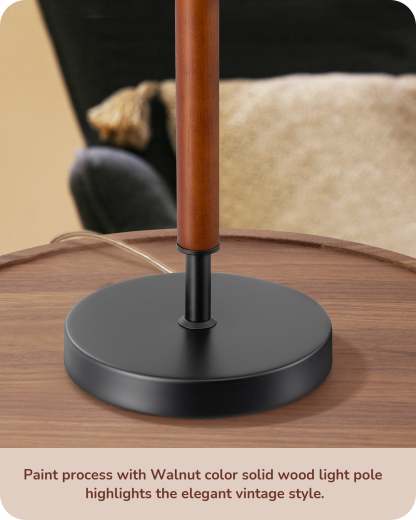 EDISHINE Set of 2, Mid Century Table Lamp, Black, E26 Base-HLTL25Y
