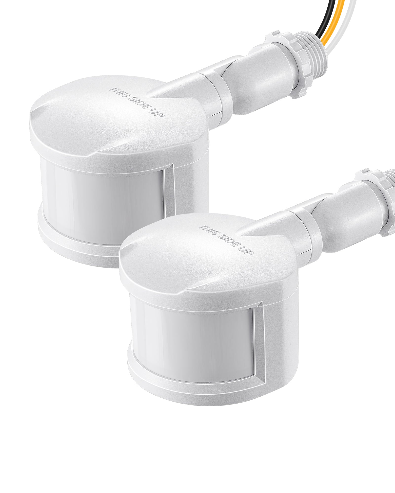 EDISHINE 180-Degree Automatic Dusk to Dawn Motion Sensor, White, 2 Pack-HMSS02D-B2B