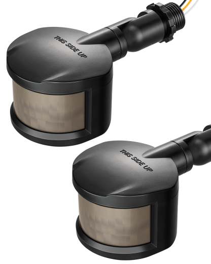 EDISHINE Automatic Dusk to Dawn, 180-Degree Motion Sensor, 2 Pack-HMSS03D