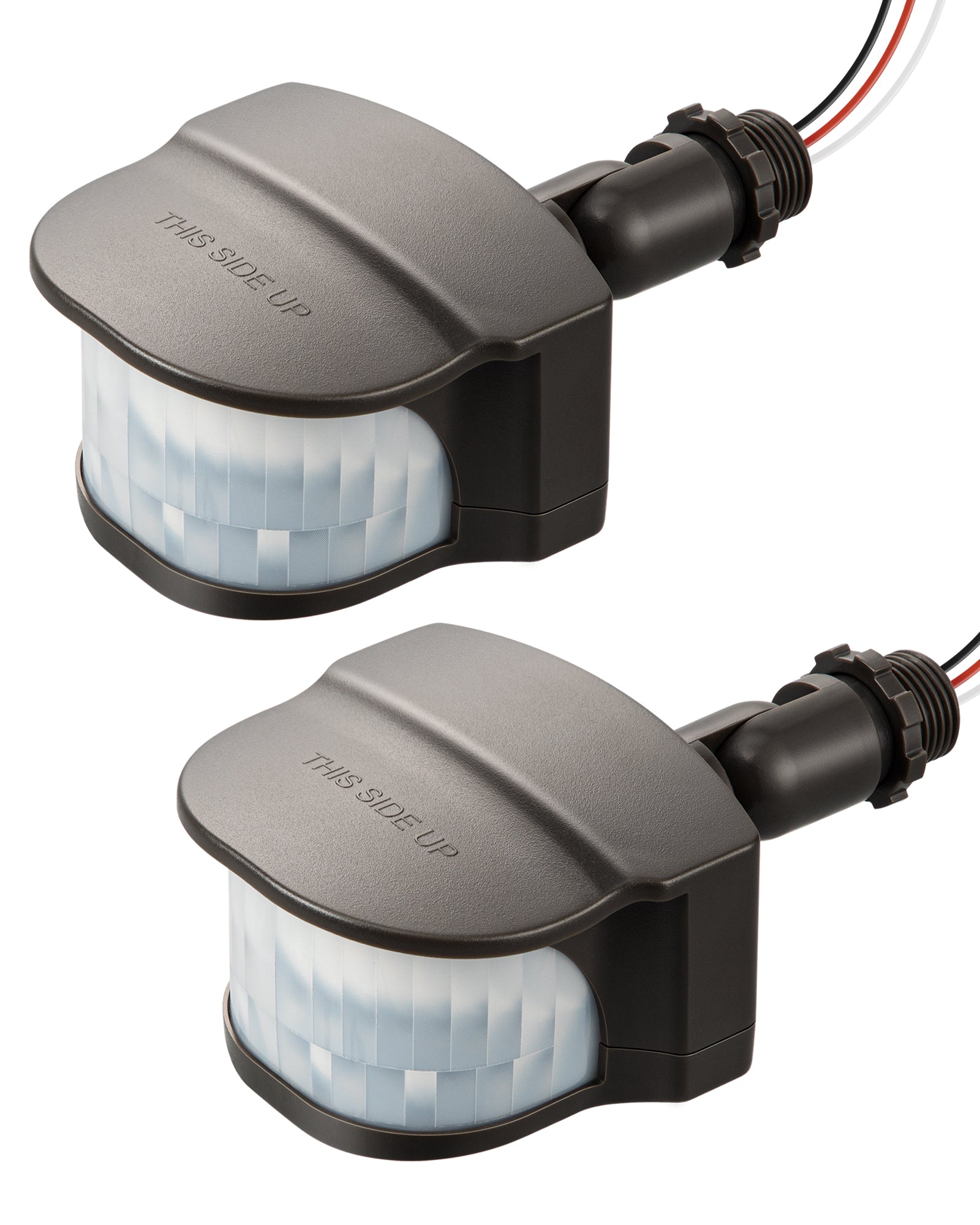 EDISHINE Dusk to Dawn 240° Motion Sensor, Brown, 2 Pack-HMSS10D