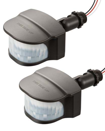 EDISHINE Dusk to Dawn 240° Motion Sensor, Brown, 2 Pack-HMSS10D