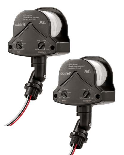 EDISHINE Dusk to Dawn 240° Motion Sensor, Brown, 2 Pack-HMSS10D