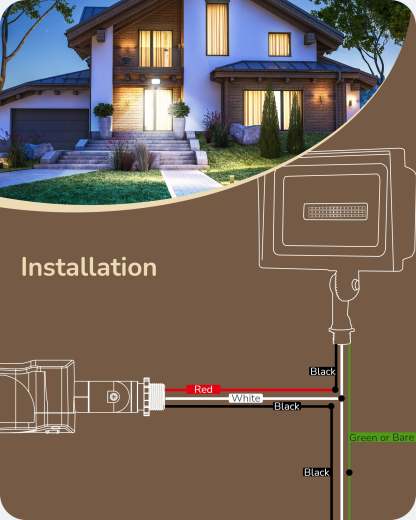 EDISHINE Dusk to Dawn 240° Motion Sensor, Brown, 2 Pack-HMSS10D