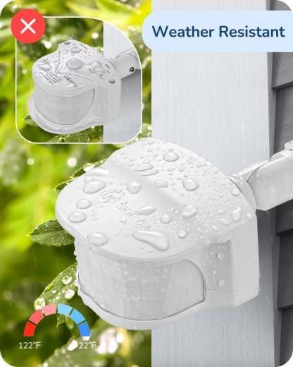 EDISHINE Automatic Dusk to Dawn Motion Sensor with 240° & 360° Sensing Angle-HMSS11B