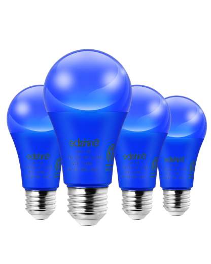 EDISHINE A19 14W Blue Light Bulbs, 4 Pack-HNCA19N