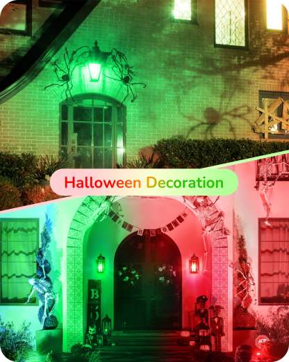 EDISHINE A19 14W Red & Green Light Bulbs, 4 Pack-HNCA19P-B2B