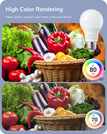 EDISHINE 4-Pack A19 LED Light Bulb, 760LM, 5000K Daylight LED Light Bulbs, 9 Watt(60 Watt Equivalent), E26 Medium Screw Base, Non Dimmable-HNLA19P