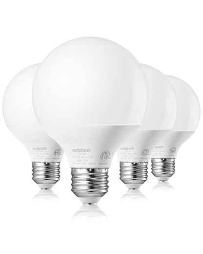 EDISHINE 4 Pack G25 LED Globe Light Bulbs, CRI90+, 5W Equivalent 25W, 5000K Daylight 450LM, E26, Non-dimmable-HNLG25B-B2B
