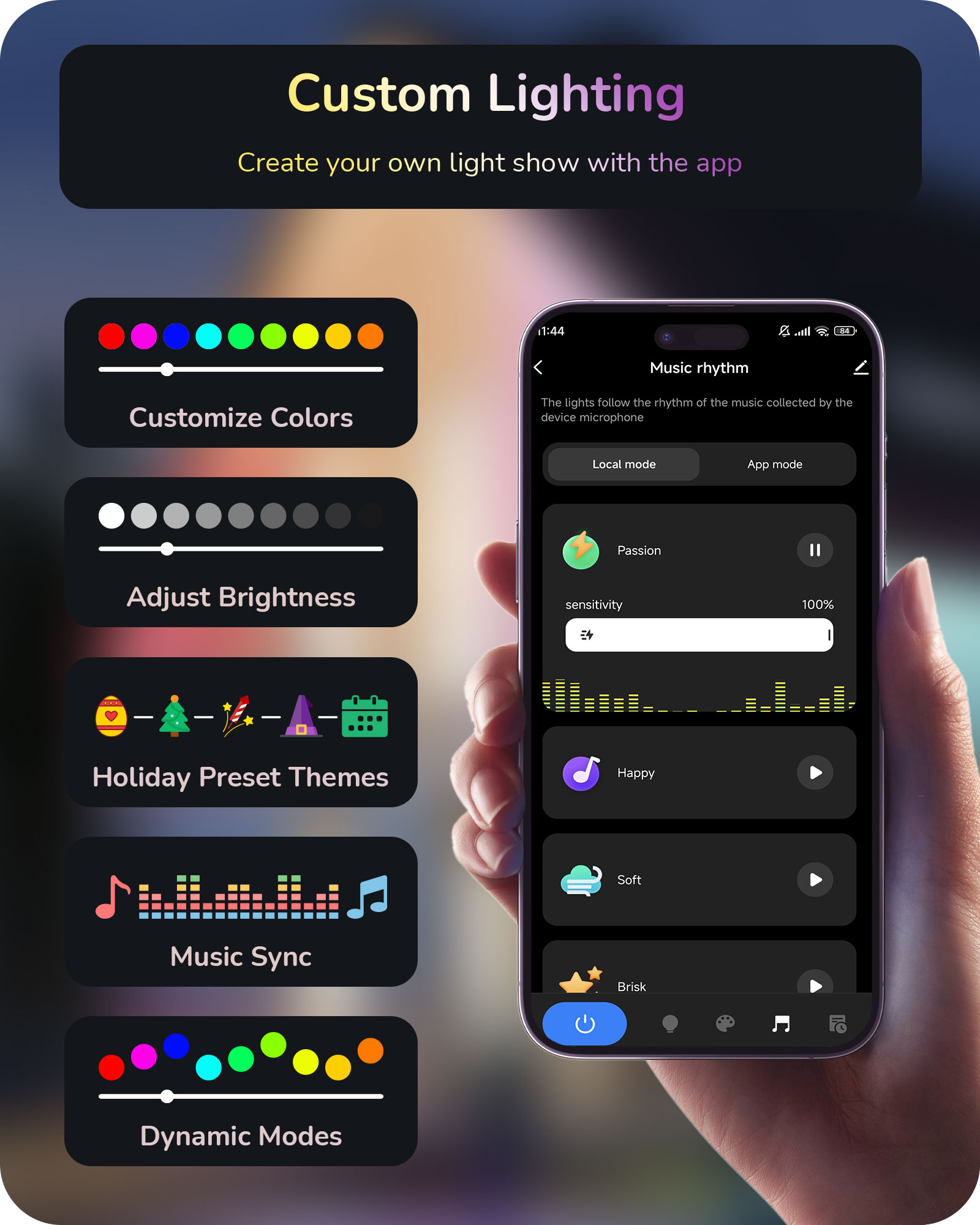 EDISHINE 120ft Permanent Outdoor Lights with App/Remote-HOEL01B