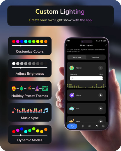 EDISHINE 120ft Permanent Outdoor Lights with App/Remote-HOEL01B