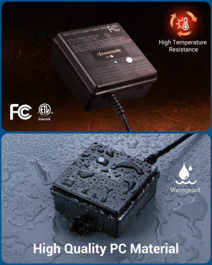 DEWENWILS WiFi Low Voltage Transformer 60W, 120V AC to 12V DC-HOSL02W