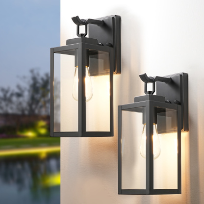 EDISHINE Outdoor Wall Lantern (Set of 2)-HOWL01E