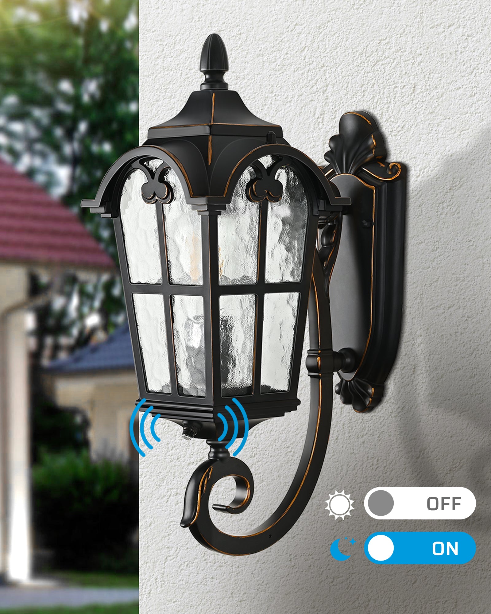 EDISHINE 17" Dusk to Dawn Outdoor Wall Light-HOWL06G