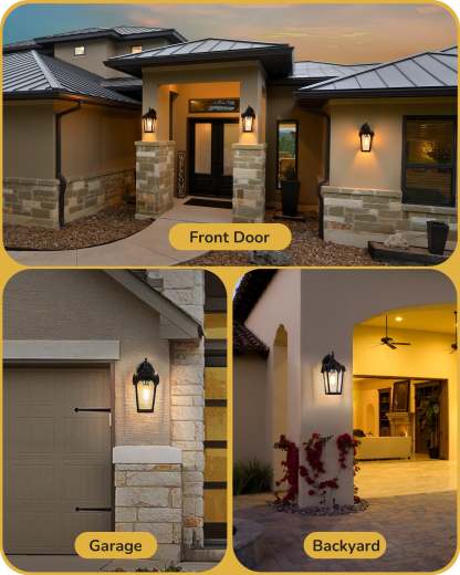 EDISHINE Dusk to Dawn Outdoor Wall Light, Waterproof, Aluminium-HOWL06Q