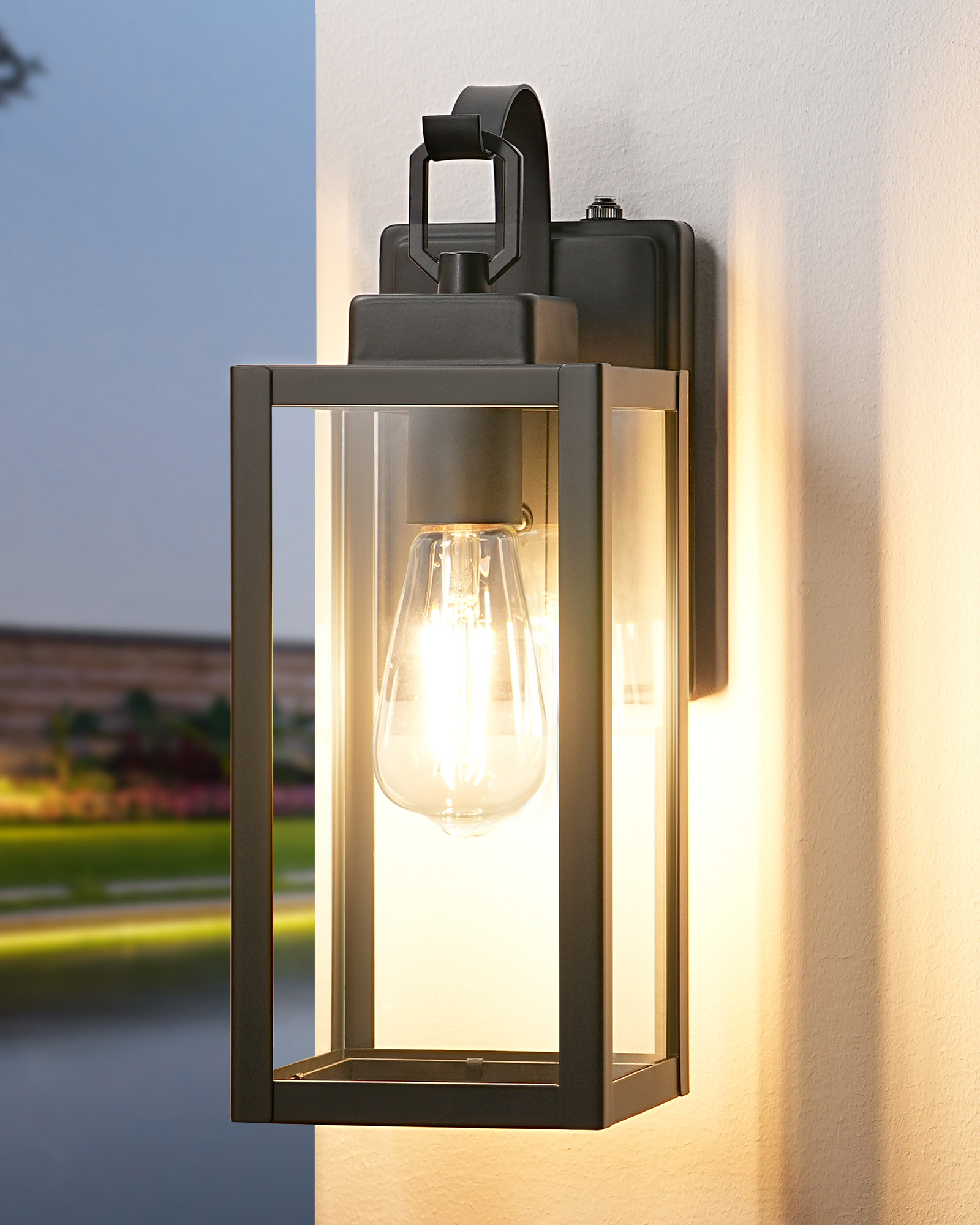 EDISHINE Dusk to Dawn Outdoor Wall Lantern-HOWL06U