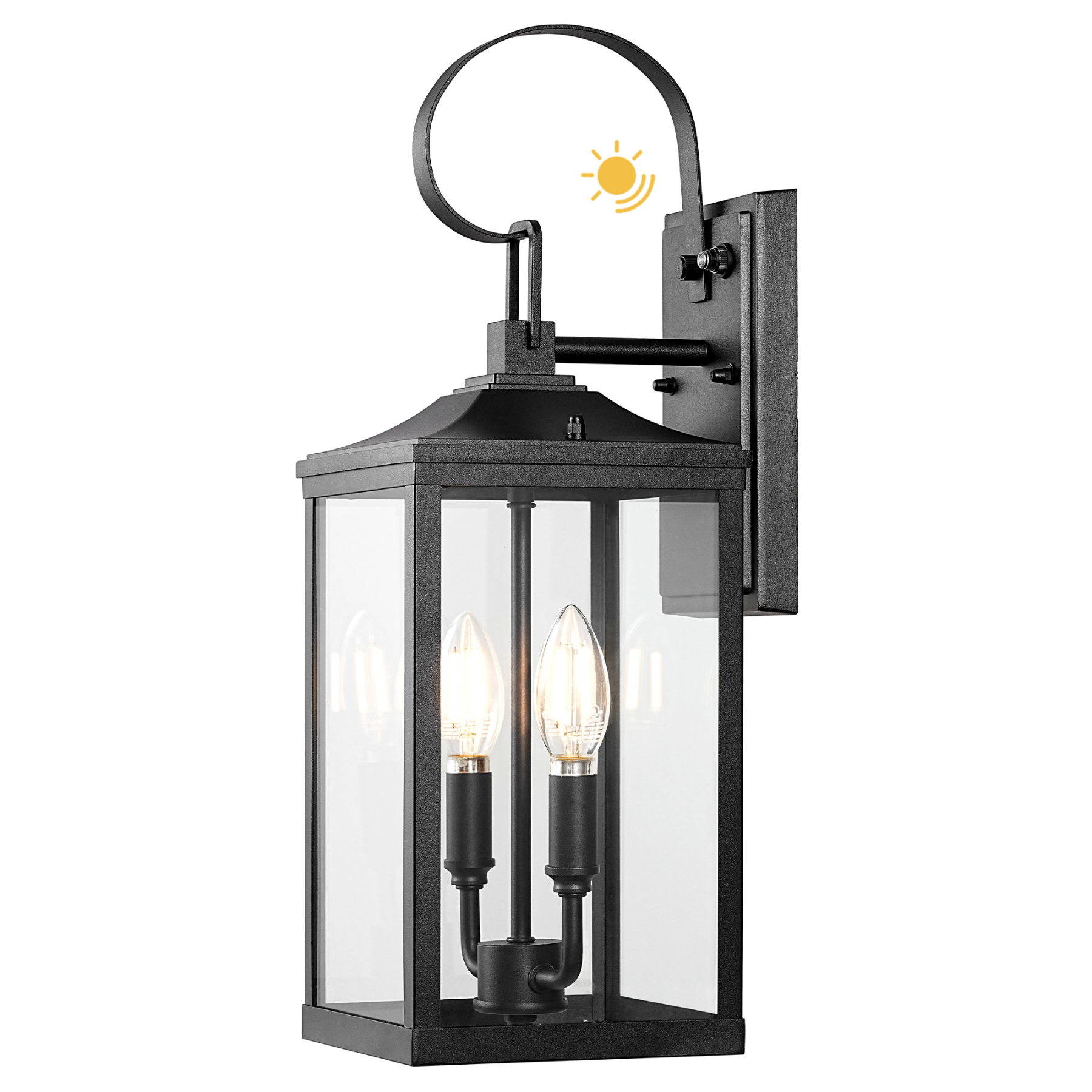 EDISHINE 19'' Dusk To Dawn Outdoor Wall Lantern-HOWL06V