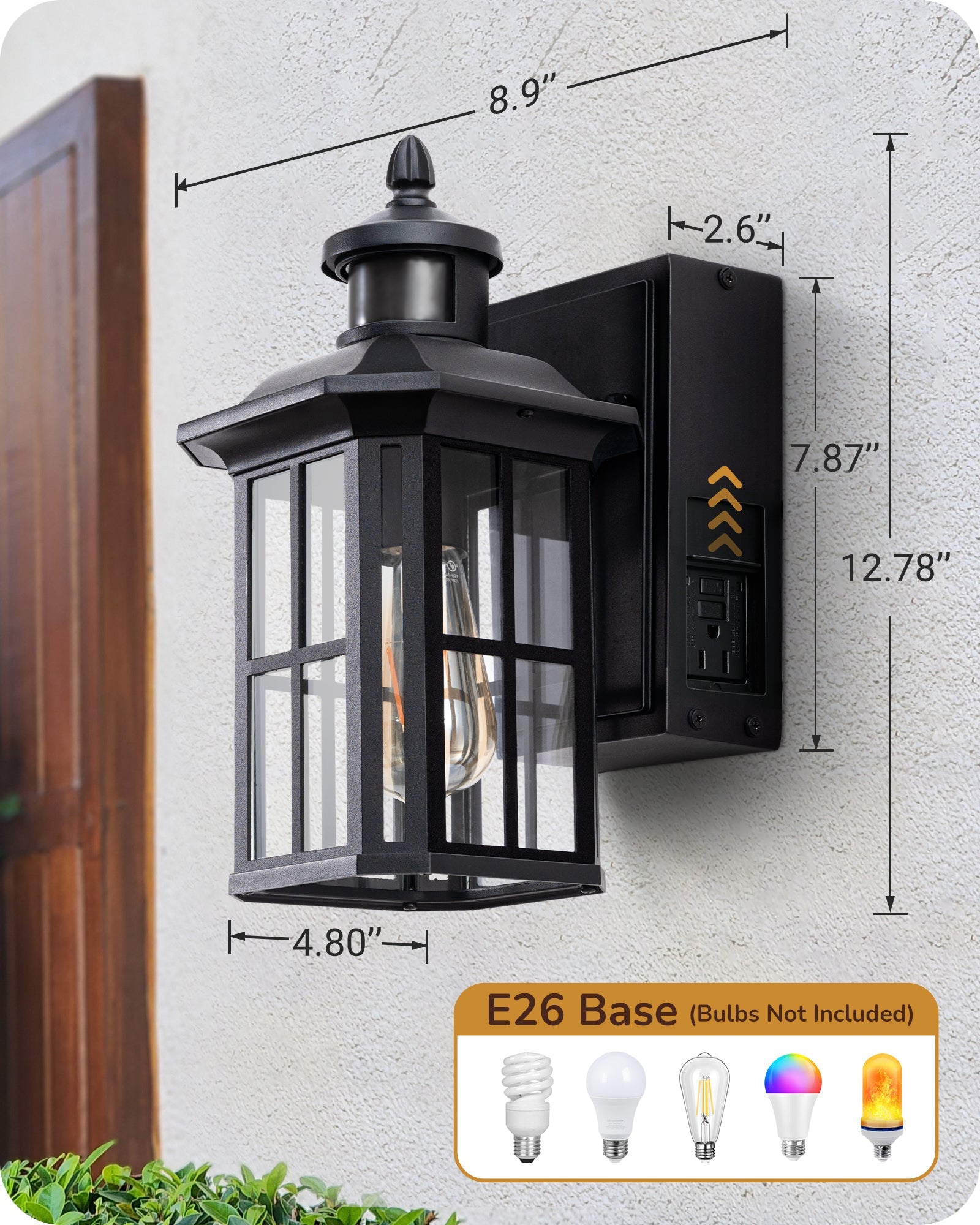 李琦告知FBA库存不可借下架，后续海外仓有库存可上架EDISHINE Dusk to Dawn Outdoor Wall Lights with Motion Sensor & GFCI Outlet-F1HOWL08A