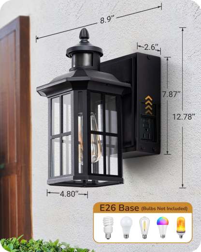 李琦告知FBA库存不可借下架，后续海外仓有库存可上架EDISHINE Dusk to Dawn Outdoor Wall Lights with Motion Sensor & GFCI Outlet-F1HOWL08A