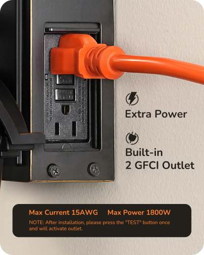 EDISHINE Motion Sensor Dusk to Dawn Outdoor Lights with GFCI Outlet-HOWL08B