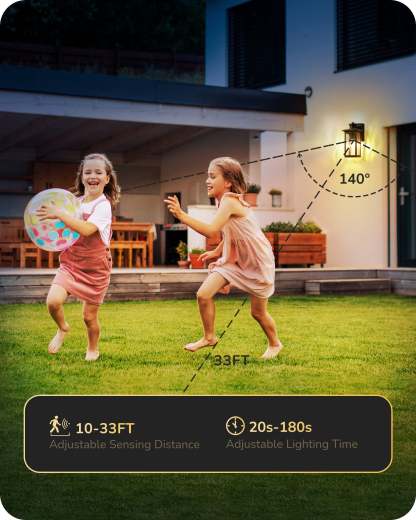 EDISHINE Outdoor Dusk to Dawn Motion Sensor Wall Light with GFCI Outlet-F1HOWL08C