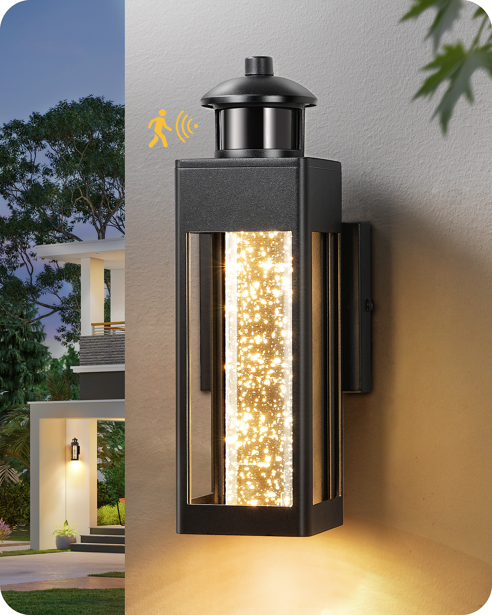 EDISHINE Motion Sensor Outdoor Wall Lights-HOWL21A1